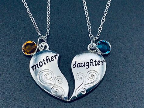 etsy mother daughter necklace